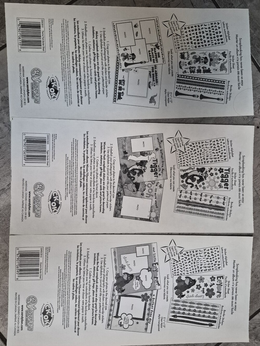 Vintage Disney Boarder Sticker Sheets By SandyLion - Picture 2 of 5